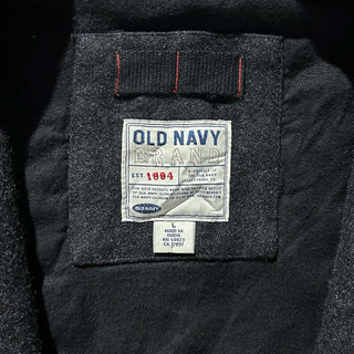 00's OLD NAVY 裏キルティング ダブルジップ ウール ジャケット
