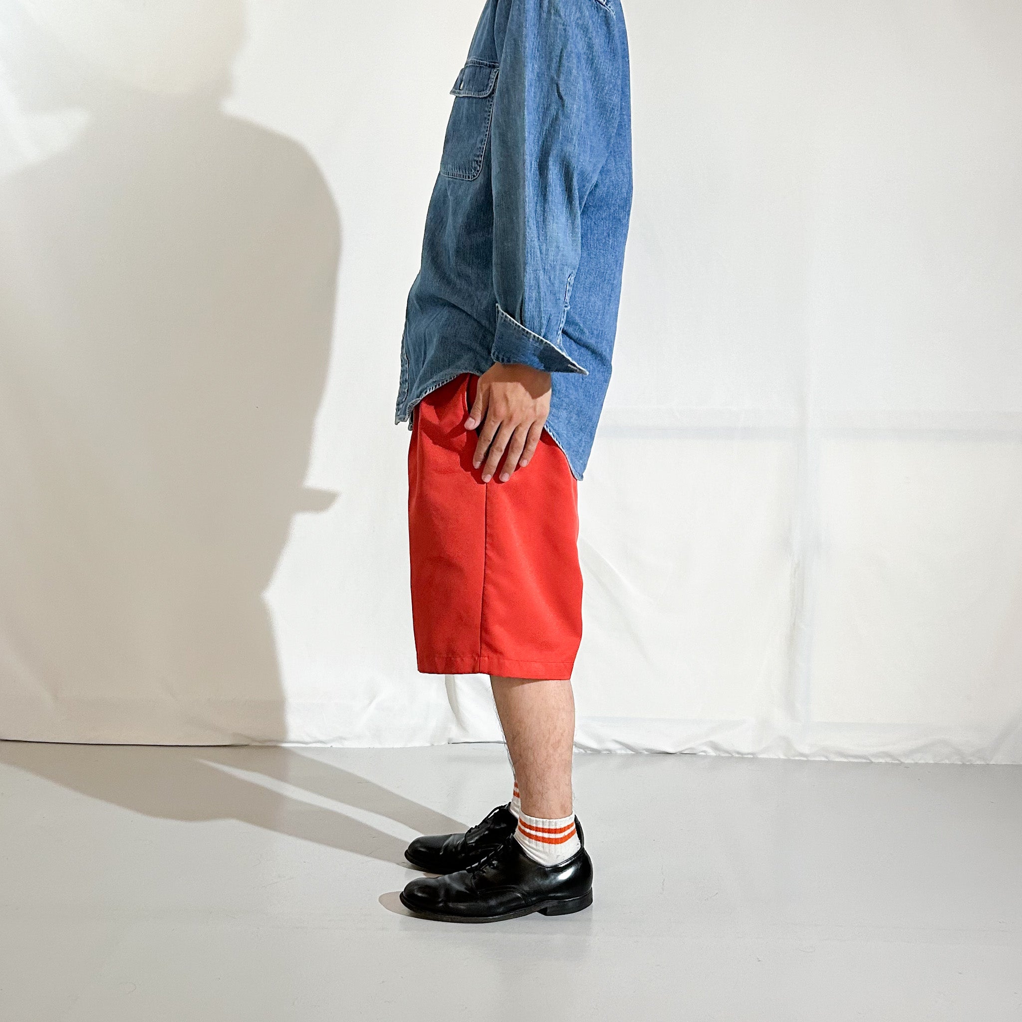 00's HAGGAR サーモンピンク 2タック スラックス ショーツ