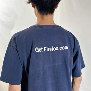 00's FRUIT OF THE LOOM "Get Firefox.com" フェード 両面プリント Tシャツ