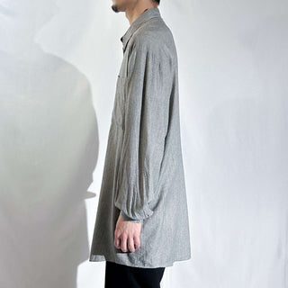 90's～ "made in ITALY" コットン×レーヨン プリント L/Sシャツ