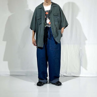 90's Volare シルク オープンカラー S/Sシャツ