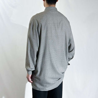 90's～ "made in ITALY" コットン×レーヨン プリント L/Sシャツ