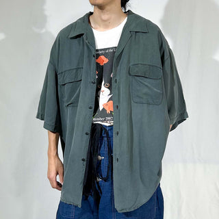 90's Volare シルク オープンカラー S/Sシャツ