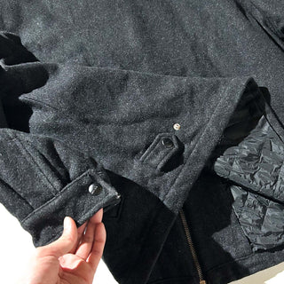 00's OLD NAVY 裏キルティング ダブルジップ ウール ジャケット