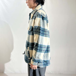 70's～ チェック ウール シャツ ジャケット