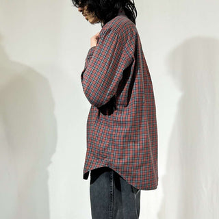 Ralph Lauren ボタンダウン チェック L/Sシャツ(オレンジ×ネイビー)