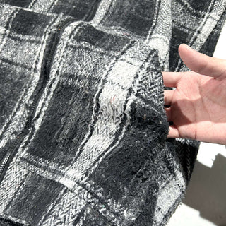 オーバーサイズ チェック メキシカン フーデッド ベスト