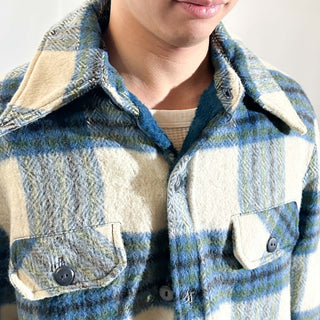 70's～ チェック ウール シャツ ジャケット
