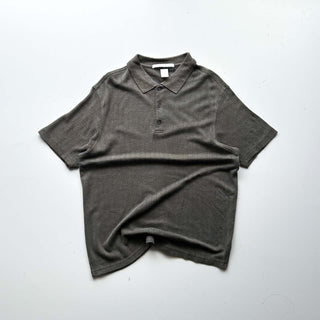 90's PERRY ELLIS コットン×レーヨン ニット S/Sポロシャツ