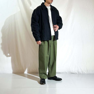 00's OLD NAVY 裏キルティング ダブルジップ ウール ジャケット