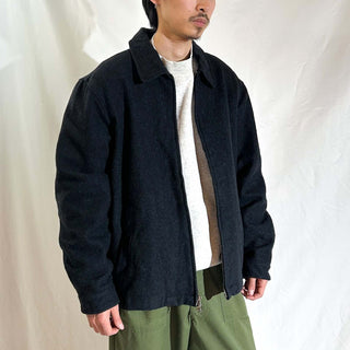 00's OLD NAVY 裏キルティング ダブルジップ ウール ジャケット