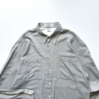 90's～ "made in ITALY" コットン×レーヨン プリント L/Sシャツ