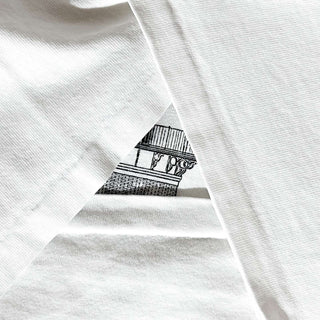 90's "made in USA" JENSEN "ST.SIMONS LIGHTHOUSE-1872" 両面プリント Tシャツ