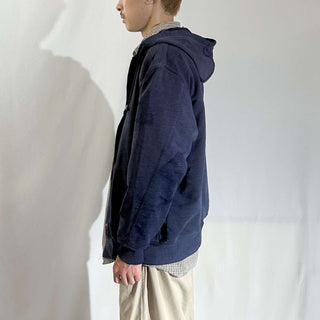 00's WALLO フェード ボロ ダブルフェイス フルジップ スウェット パーカ