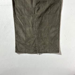 90's～ "deadstock" LANDS' END ２タック コーデュロイ パンツ (OLIVEDRAB 33×32)