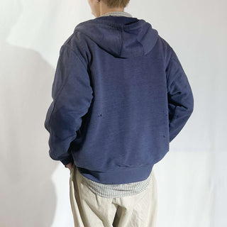 00's WALLO フェード ボロ ダブルフェイス フルジップ スウェット パーカ