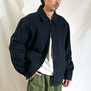 00's OLD NAVY 裏キルティング ダブルジップ ウール ジャケット