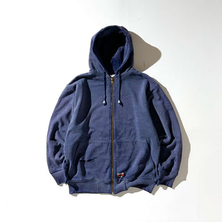 00's WALLO フェード ボロ ダブルフェイス フルジップ スウェット パーカ