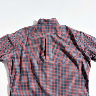 Ralph Lauren ボタンダウン チェック L/Sシャツ(オレンジ×ネイビー)