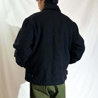 00's OLD NAVY 裏キルティング ダブルジップ ウール ジャケット