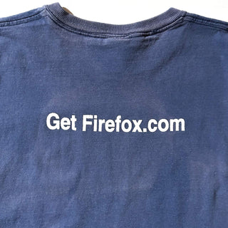 00's FRUIT OF THE LOOM "Get Firefox.com" フェード 両面プリント Tシャツ
