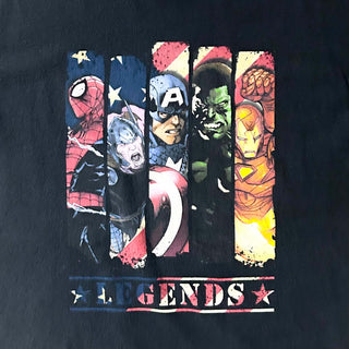 90's～00's marvel "LEGENDS" キャラクター プリント Tシャツ