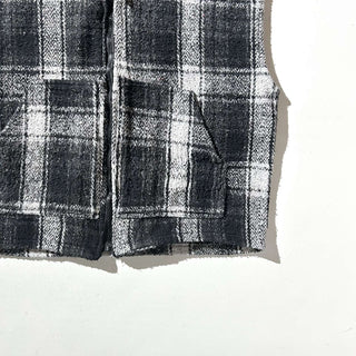 オーバーサイズ チェック メキシカン フーデッド ベスト