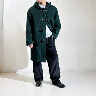 90's～ "deadstock" LANDS' END ２タック コーデュロイ パンツ (OLIVEDRAB 33×32)