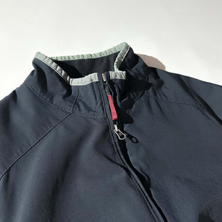 00's GAP ブラック ダブルジップ ドローコード シェル ジャケット