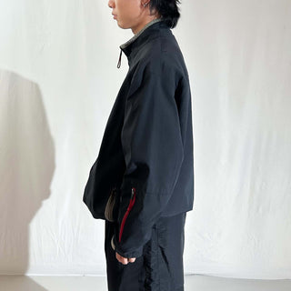 00's GAP ブラック ダブルジップ ドローコード シェル ジャケット