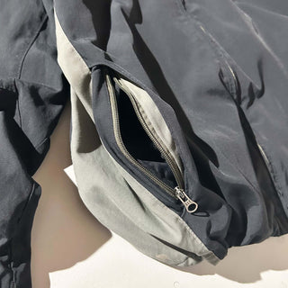 00's GAP ブラック ダブルジップ ドローコード シェル ジャケット