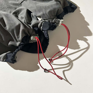 00's GAP ブラック ダブルジップ ドローコード シェル ジャケット