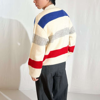 80's～90's "made in USA" PURITAN シェットランドウール マルチボーダー ニット セーター