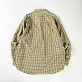 90's Eddie Bauer コットンブロード チェック ボタンダウン L/Sシャツ