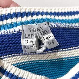90's～ マルチボーダー コットン ニット セーター