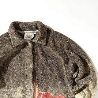 90's～ County Clothing Co. ブラウン コンチョボタン 馬 アニマル フリース ジャケット
