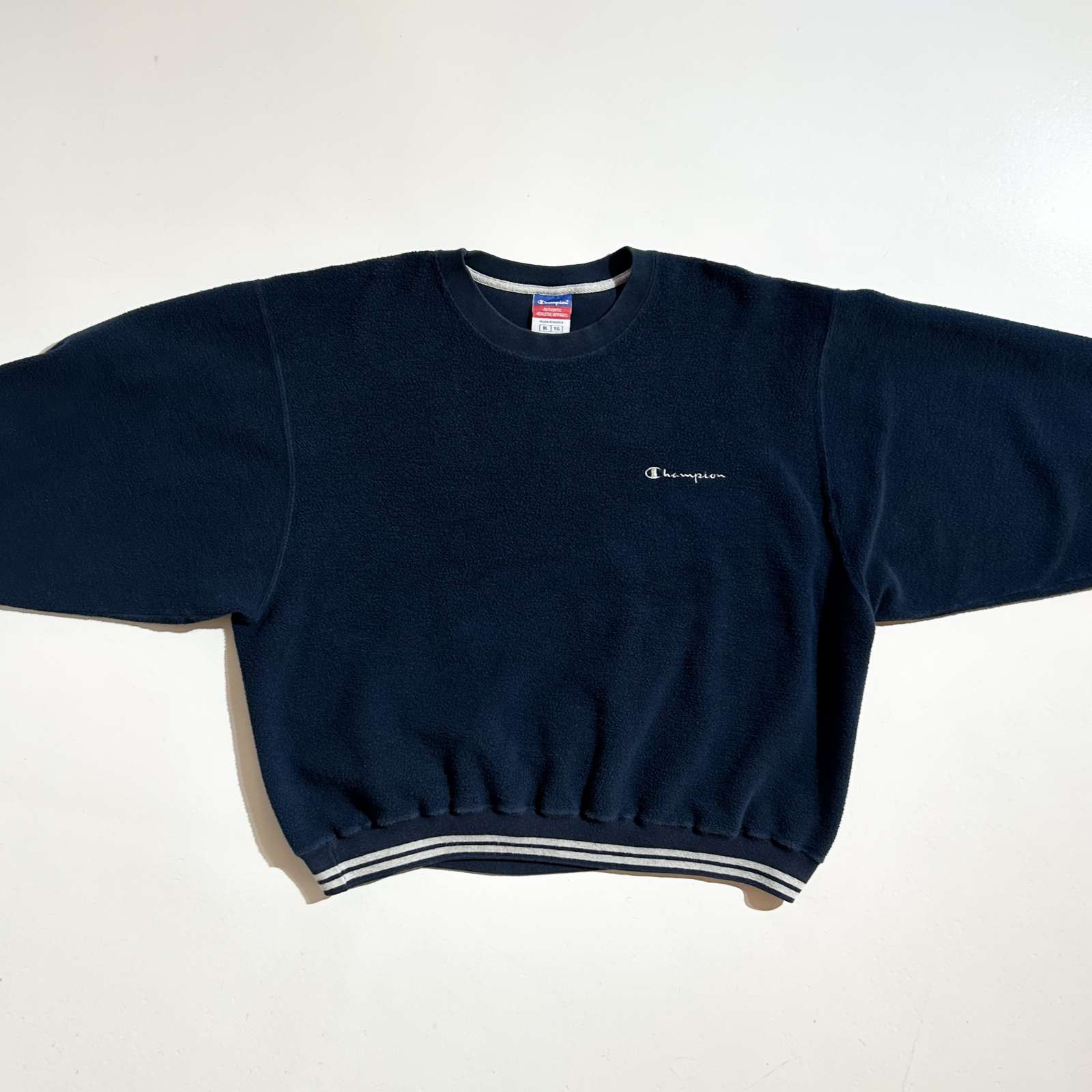 champion 表起毛 リブ切替 スウェット シャツ