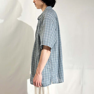 90's Patagonia シアサッカー チェック S/Sシャツ