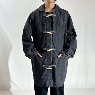 90's～00's denim&co "先染め" ダッフルタイプ デニム コート