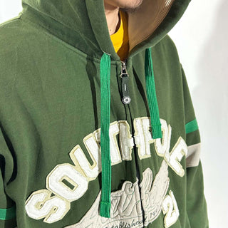 00's SOUTH POLE シニールワッペン フルジップ スウェット パーカ