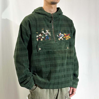 00's the Disney store ドローコード キャラクター コーデュロイ アノラック ジャケット