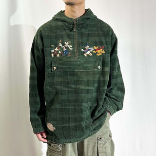 00's the Disney store ドローコード キャラクター コーデュロイ アノラック ジャケット