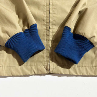70's WOOLRICH ベージュ×ブルー 切替 デザイン ジャケット