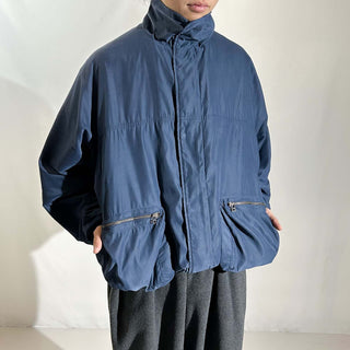 90's EDDIE BAUER ドローコード ピーチスキン セーリング ブルゾン ジャケット