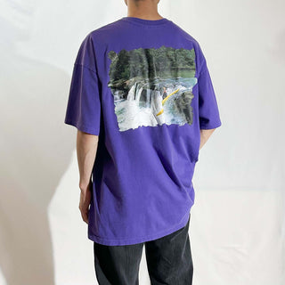 90's "made in USA" HANES 風景 両面プリント Tシャツ