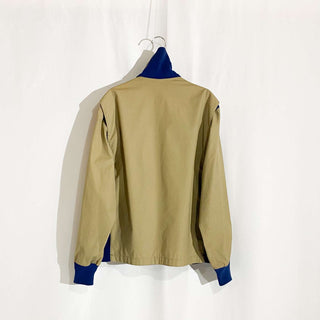 70's WOOLRICH ベージュ×ブルー 切替 デザイン ジャケット