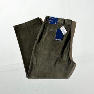 90's～ "deadstock" LANDS' END ２タック コーデュロイ パンツ (OLIVEDRAB 35×29)