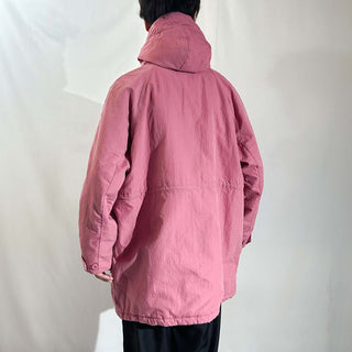 80's "made in USA" WOOLRICH ローズレッド ダブルジップ フーデット マウンテン ジャケット