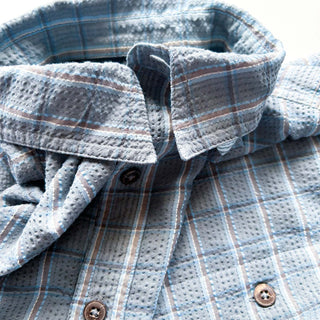 90's Patagonia シアサッカー チェック S/Sシャツ