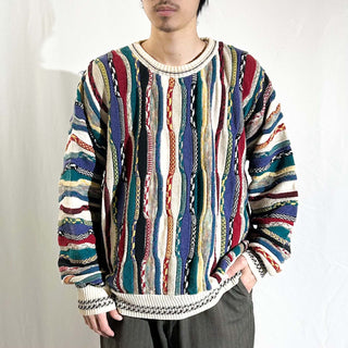 90's～00's CONTE di MILANO 3D ニット セーター